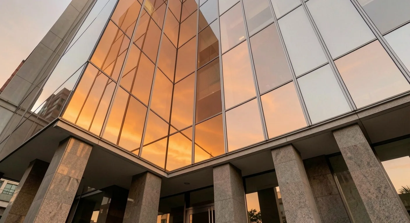Distrito financiero de Bogotá al atardecer