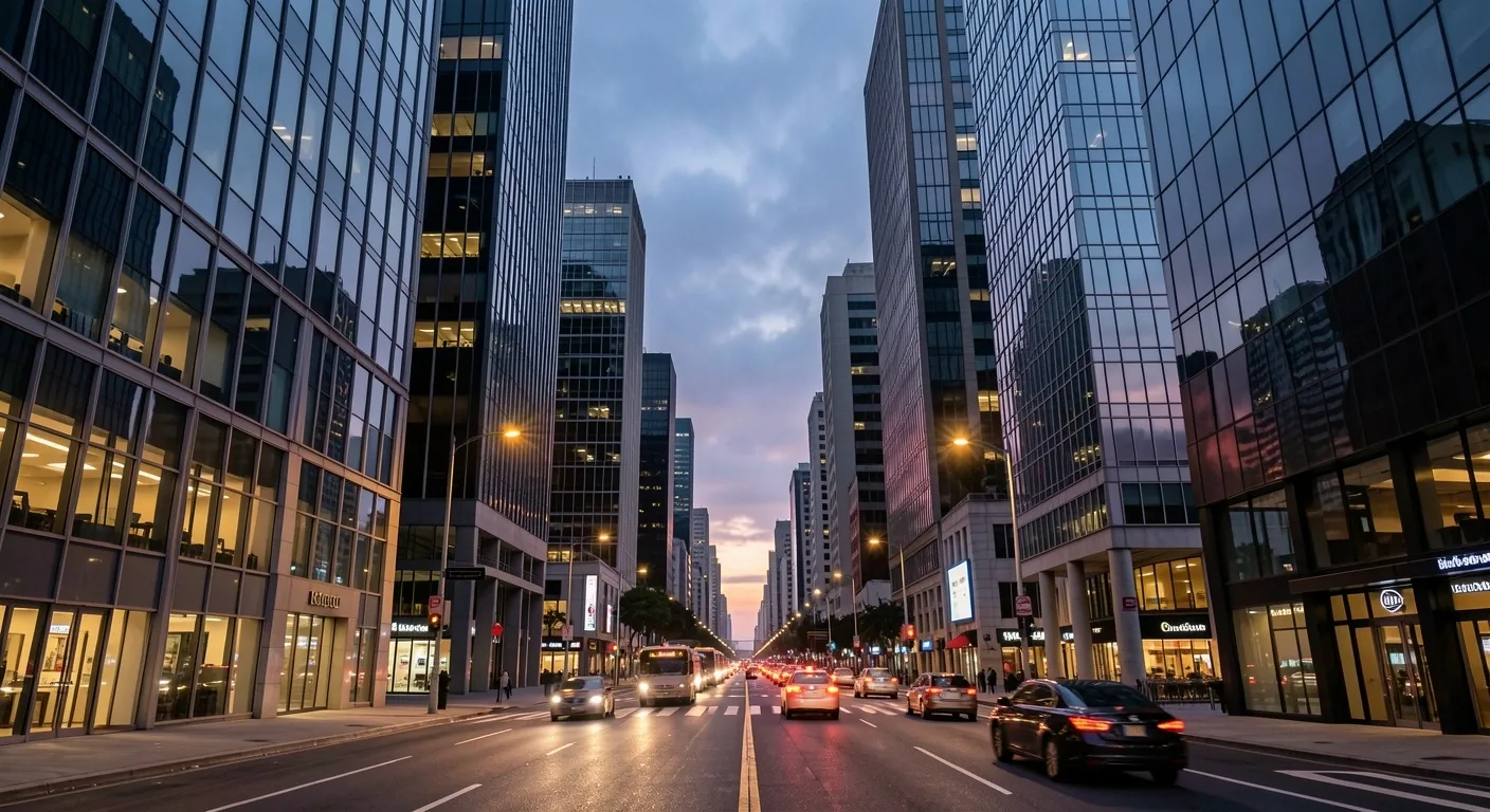 Distrito financiero de Bogotá al amanecer