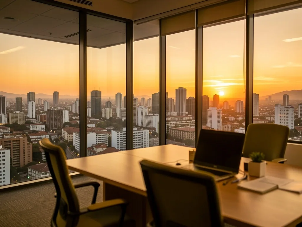 Vista de Bogotá desde oficina editorial
